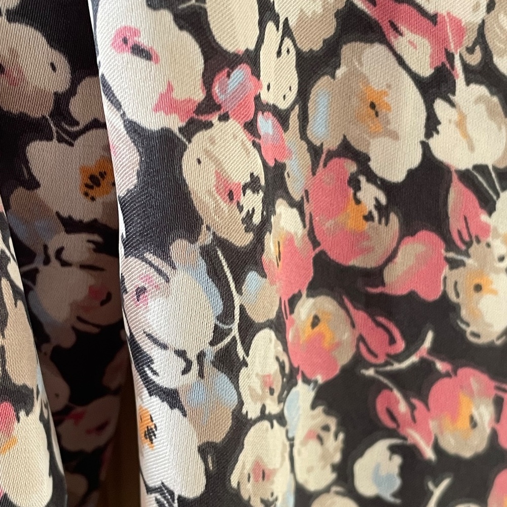 π 2/12$ Pink and Cream Floral Blouse - M - Daniel Rainn - Picture 7 of 11